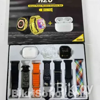 H20 Ultra Smart Watch with Earbuds SUIT